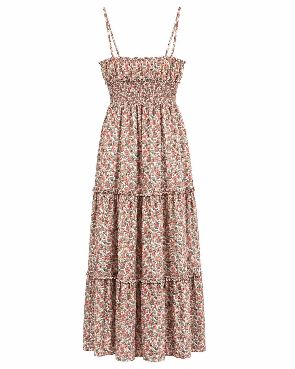 Vestido Longo Boho Valdior com Missangas — detalhes da peça