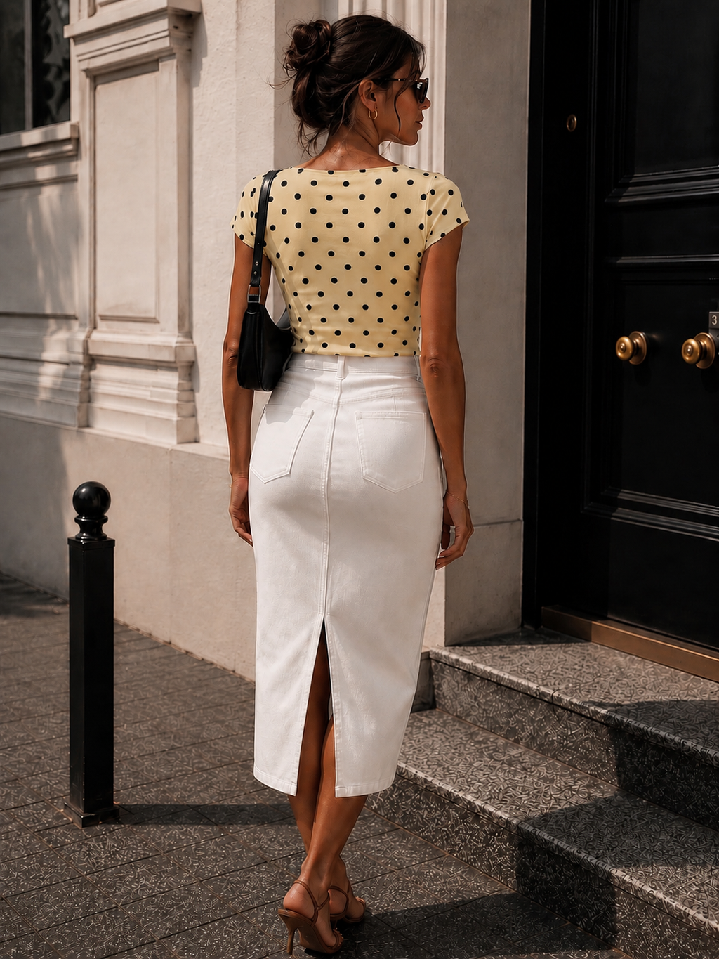 Top Polka Dot Decote Quadrado