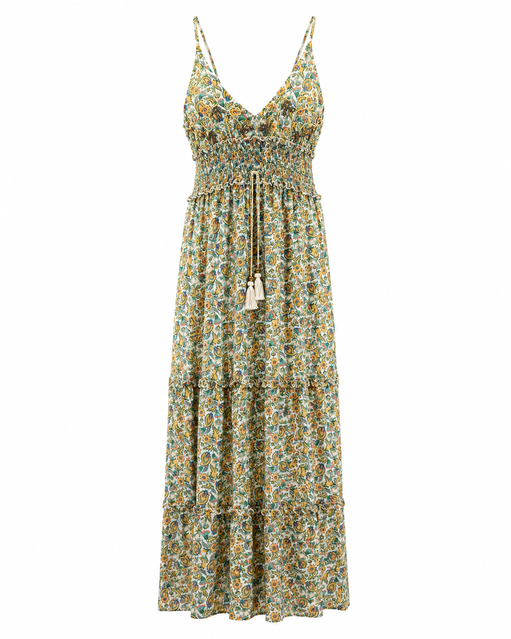 Vestido Longo Boho Valdior com Missangas — vista complementar