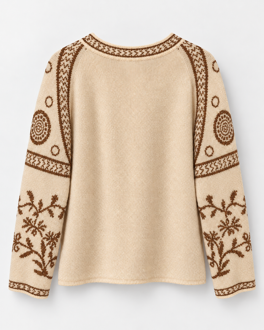 Camisola Cocco Rosso — Camel e bronze — peça individual de costas