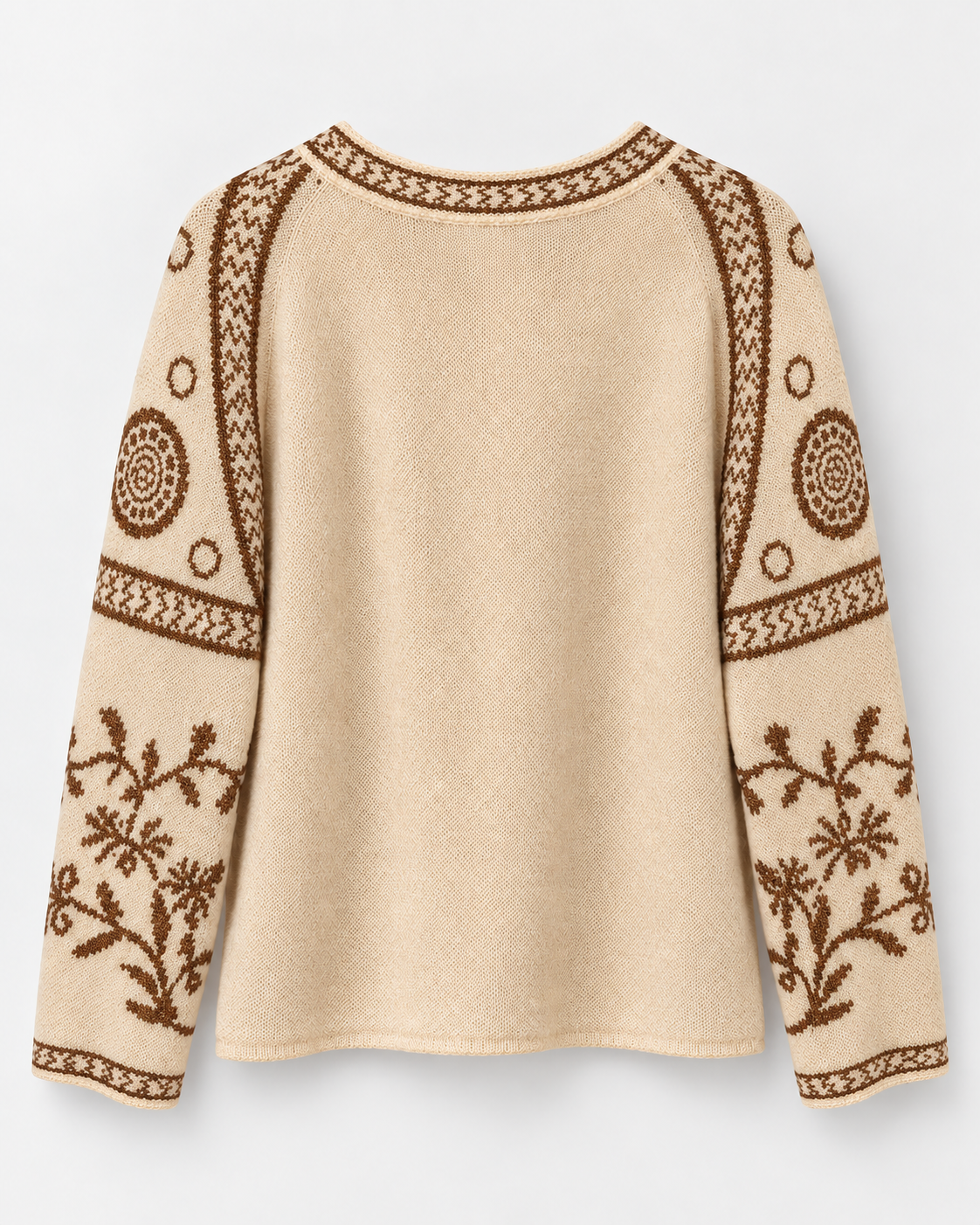 Camisola Cocco Rosso — Camel e bronze — peça individual de costas