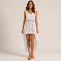 Saida de Praia em Croche Elsa M By May - Branco - frente